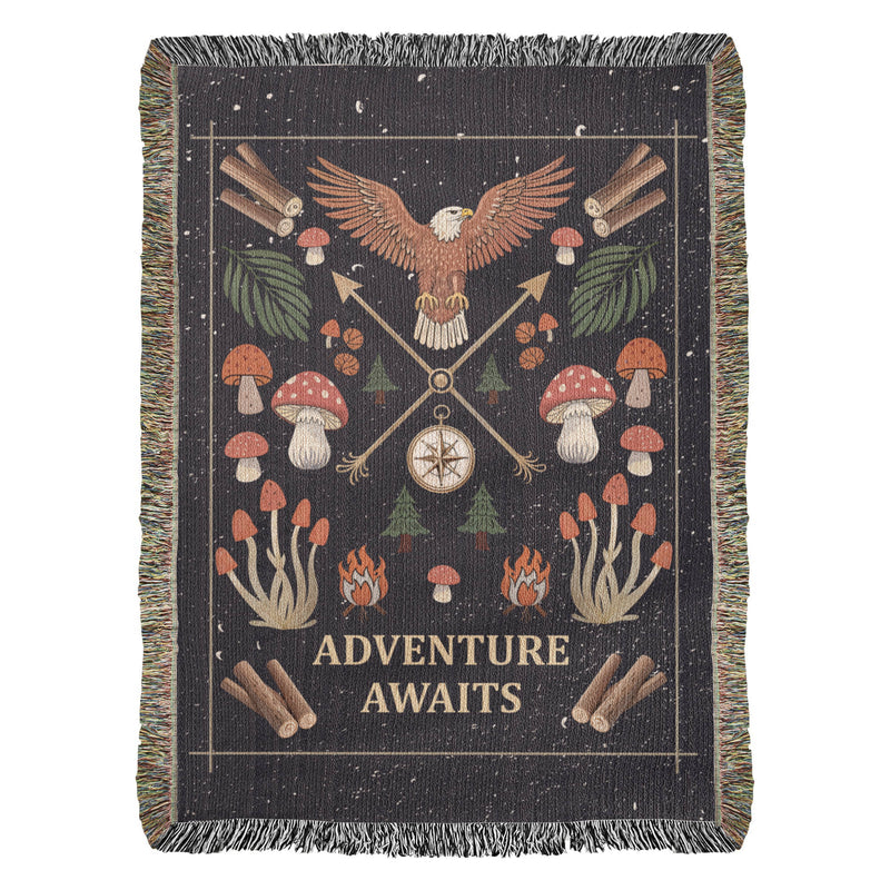 Adventure Awaits - Woven Blanket - The Best Shop 4U