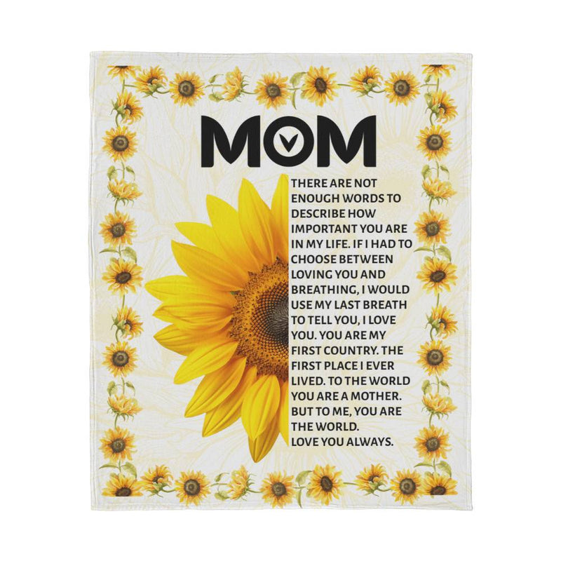 Dear Mom There Are Not Enough Words – Jersey Fleece Blanket - The Best Shop 4U