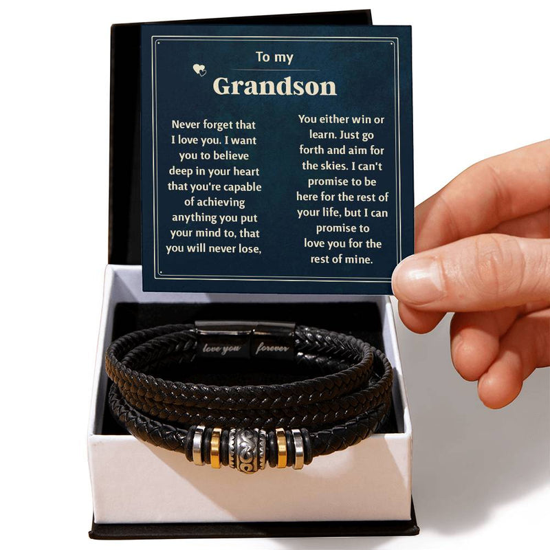 Last Forever Love You Forever (To My Grandson) – Bracelet - The Best Shop 4U