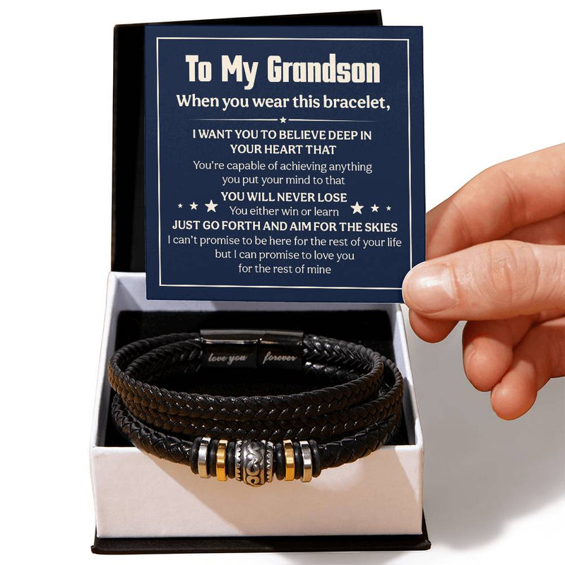 Love You Forever Will Never Lose (To My Grandson) – Bracelet - The Best Shop 4U