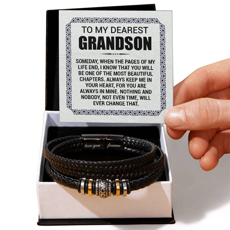 Pages of My Life Love You Forever (To My Grandson) – Bracelet - The Best Shop 4U