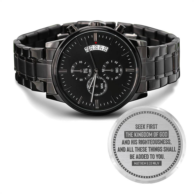 Seek First the Kingdom of God (Matthew 6:33) – Men's Watch - The Best Shop 4U