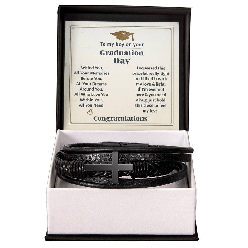 To My Boy Graduation Memories (Love You Forever) – Cross Bracelet - The Best Shop 4U