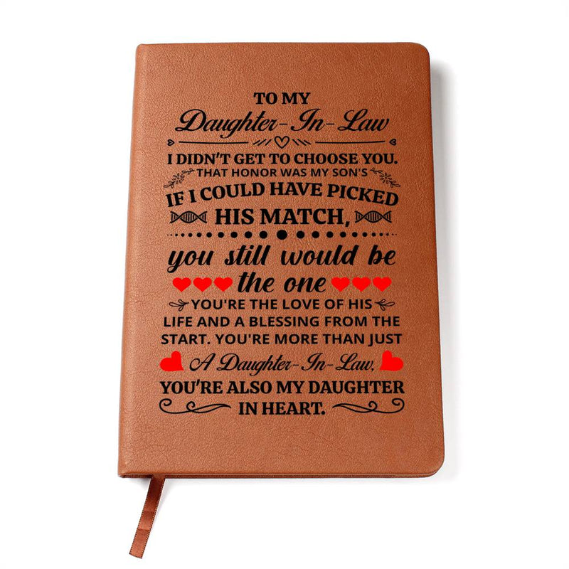 To My Daughter - in - Law Honor – Leather Journal - The Best Shop 4U