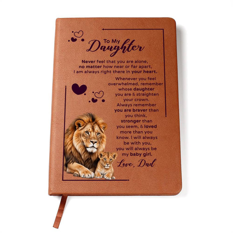To My Daughter Your Crown – Leather Journal - The Best Shop 4U