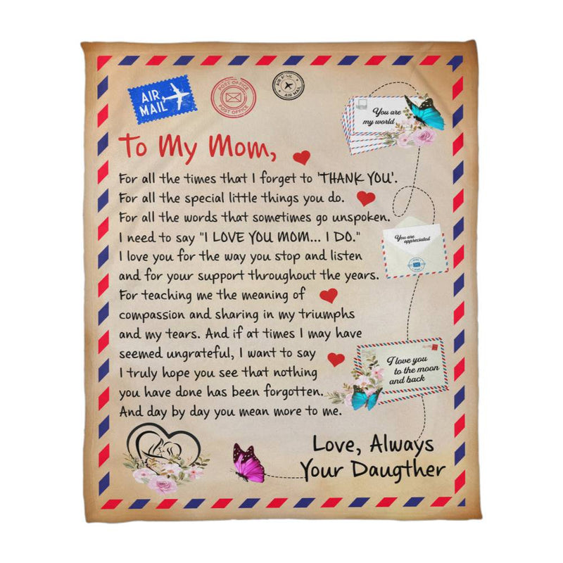 To My Mom Thank You – Coral Fleece Blanket - The Best Shop 4U