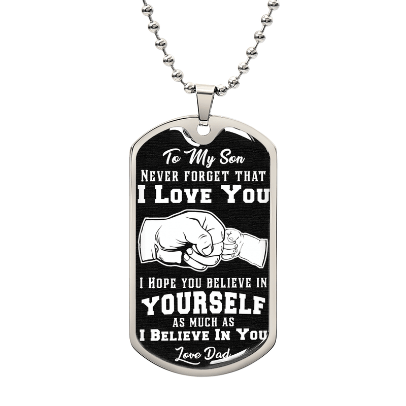 My Son - Dog Tag Necklace - The Best Shop 4U